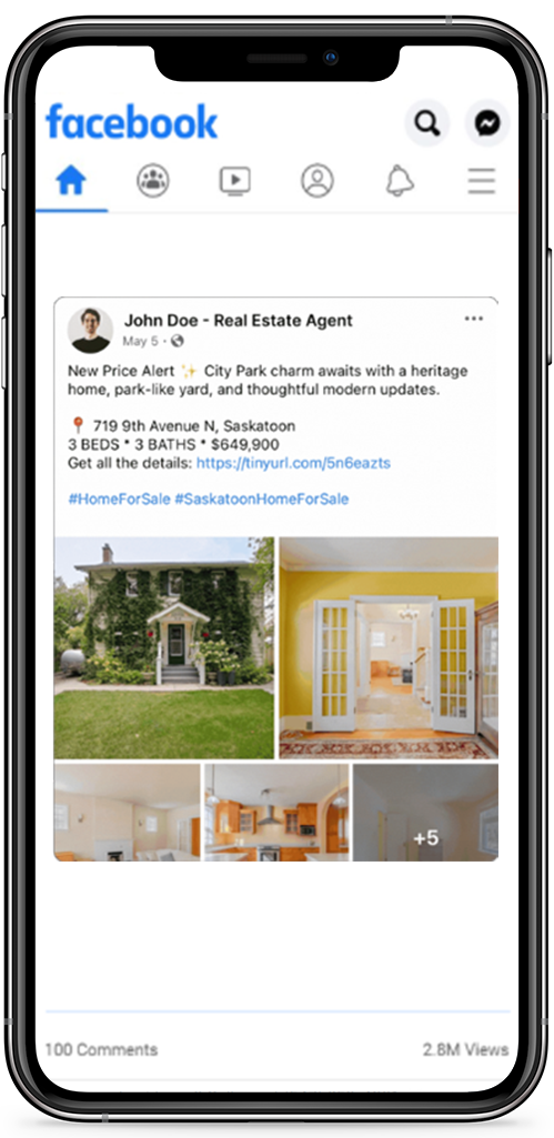 Social media post example