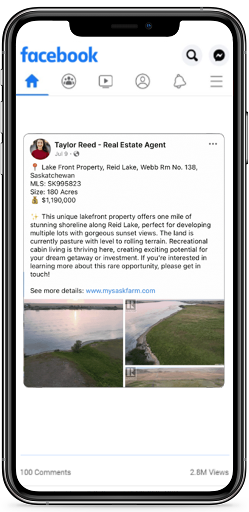 Social media post example